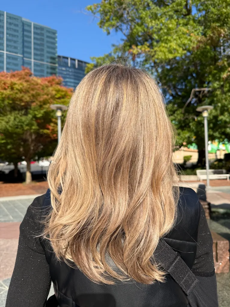 Blonde balayage hair color result by a DaneStyles Hair Artistry stylist in Snohomish, WA