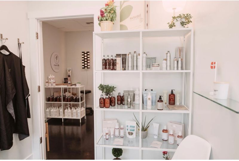 Natulique organic and cruelty-free hair care products on display at DaneStyles Hair Artistry in Snohomish